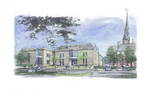 Artist Rendering of Proposed Library